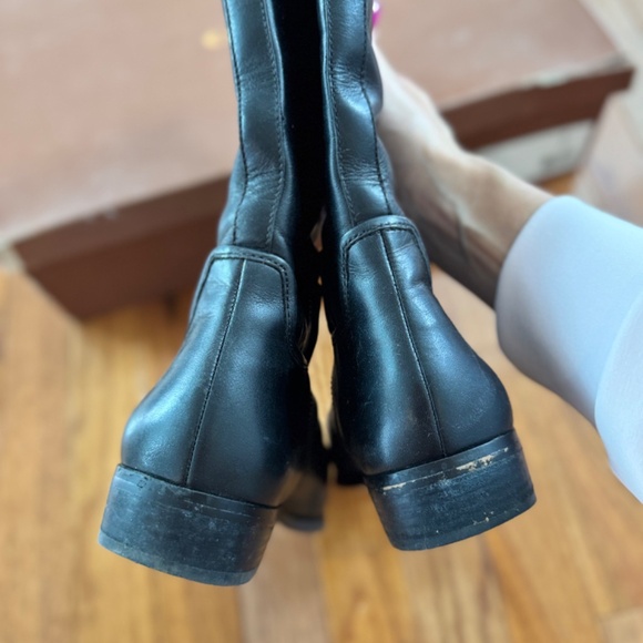 Authentic Coach Linette Calf Riding Boots in black leather, size 8.5 - Picture 3 of 5